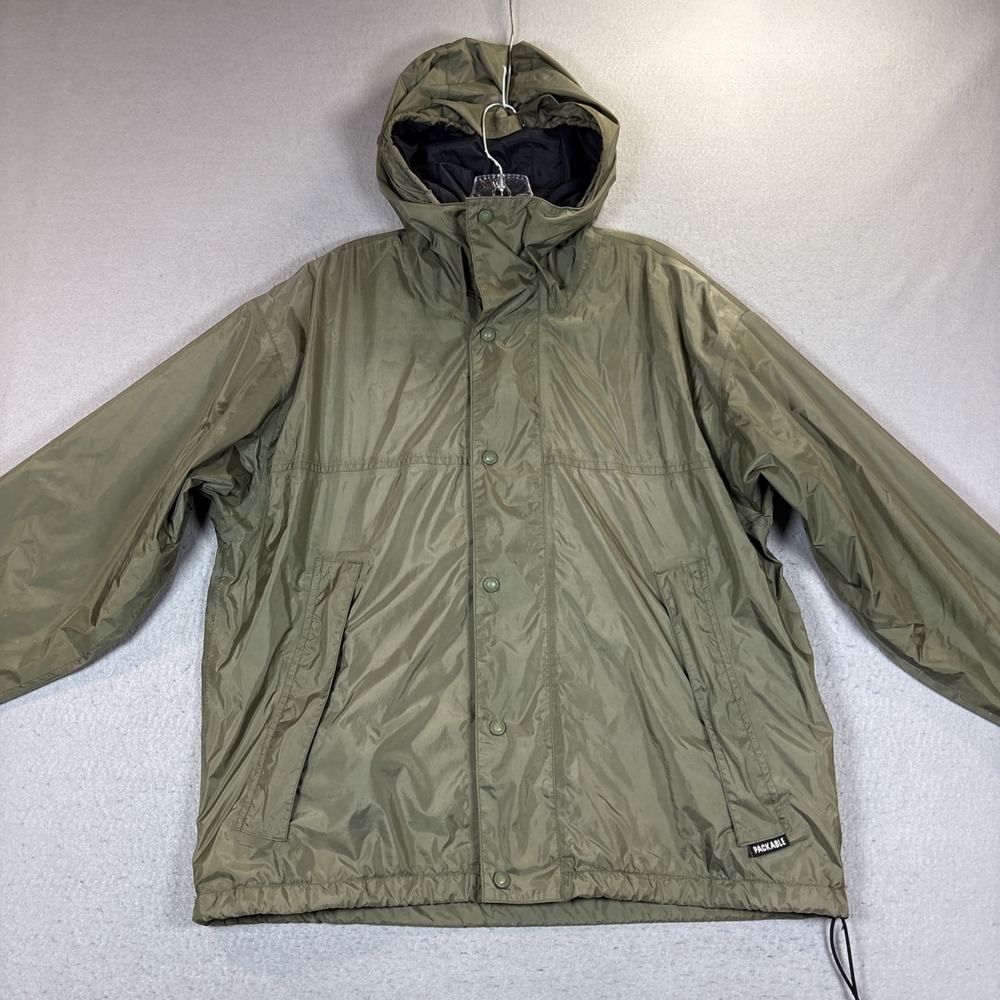 Cabela's Outdoor Gear Windbreaker‎ Packable Jacket Men's Size M Olive Green